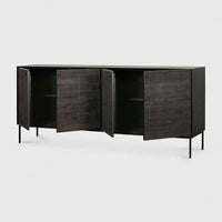 Grooves credenza in Teak