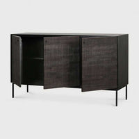Grooves credenza in Teak