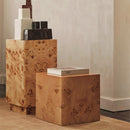 Burl Side Table Cubo