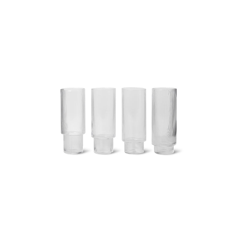 Ripple Long drink glasses - set di 4
