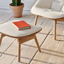 Uchiwa Ottoman - Oak base