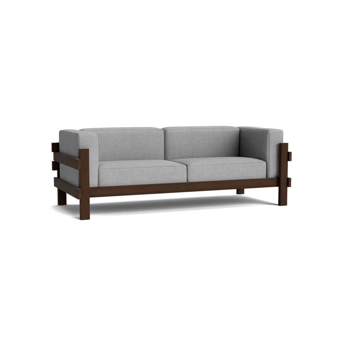 Kube Sofa 3 posti, telaio marrone scuro, tessuto Remix 143