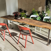 Pila - sedia impilabile con seduta imbottita