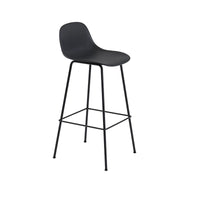 Fiber Counter/Bar Stool - Tubular Base with Backrest