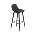 Fiber Counter/Bar Stool - Base in legno con schienale