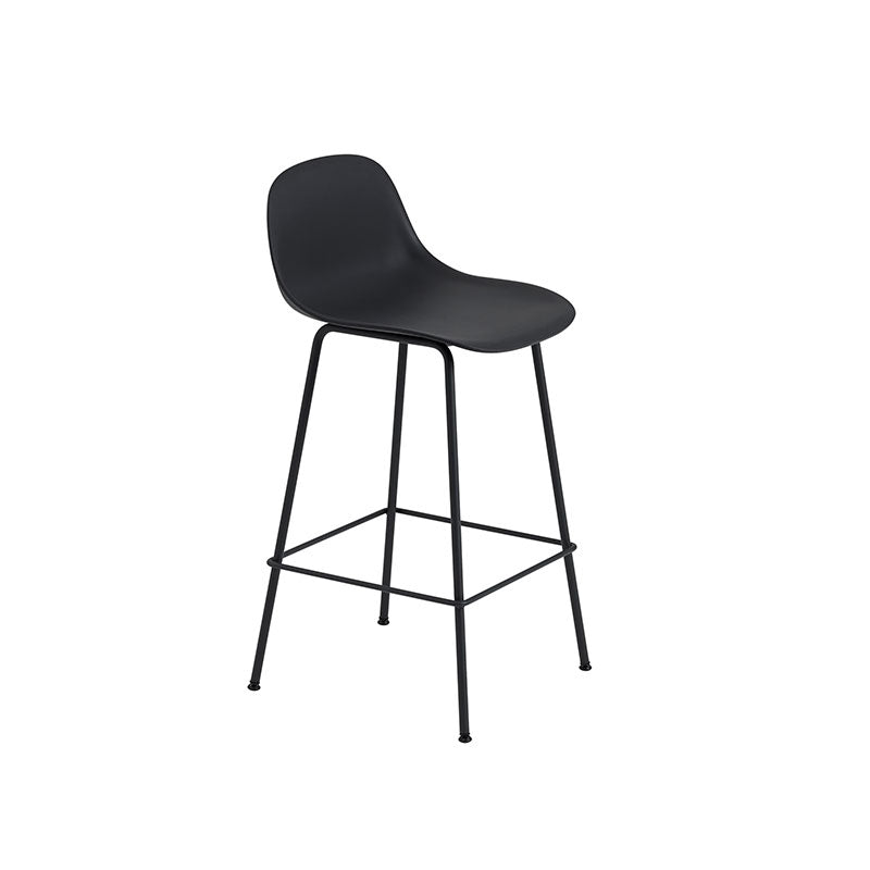 Fiber Counter/Bar Stool - Base tubolare con schienale