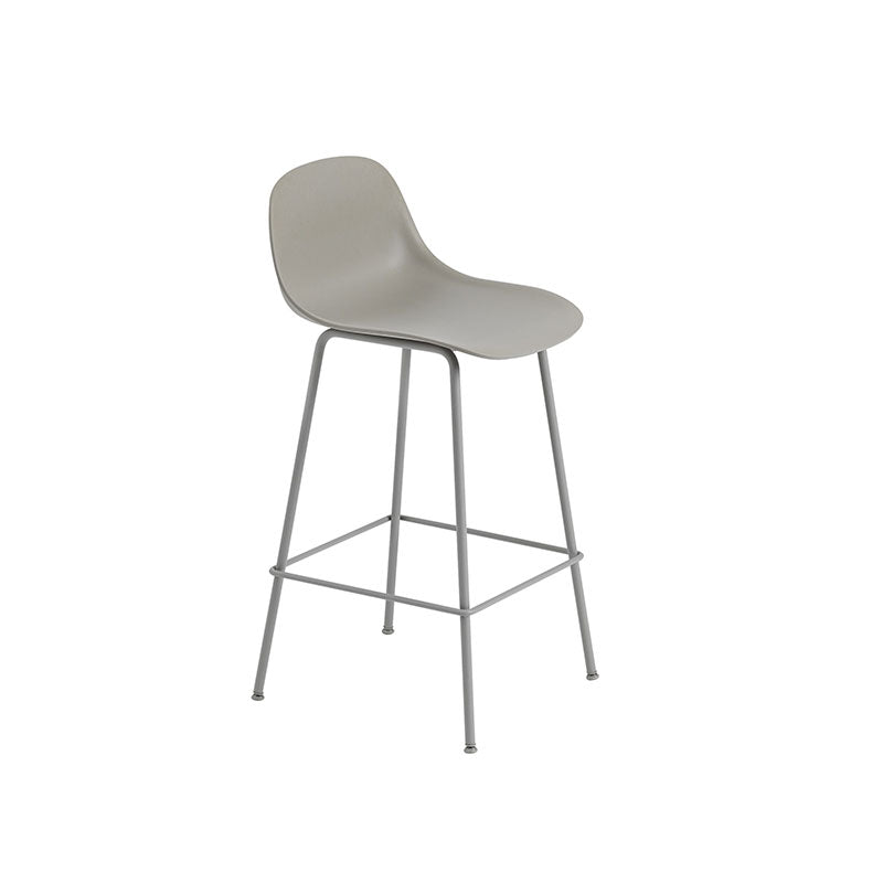 Fiber Counter/Bar Stool - Tubular Base with Backrest