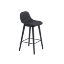 Fiber Counter/Bar Stool - Base in legno con schienale
