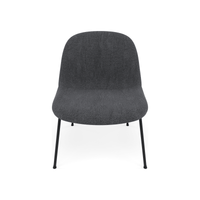 Fiber Soft Lounge Chair Muuto Re-wool 198 base nero antracite
