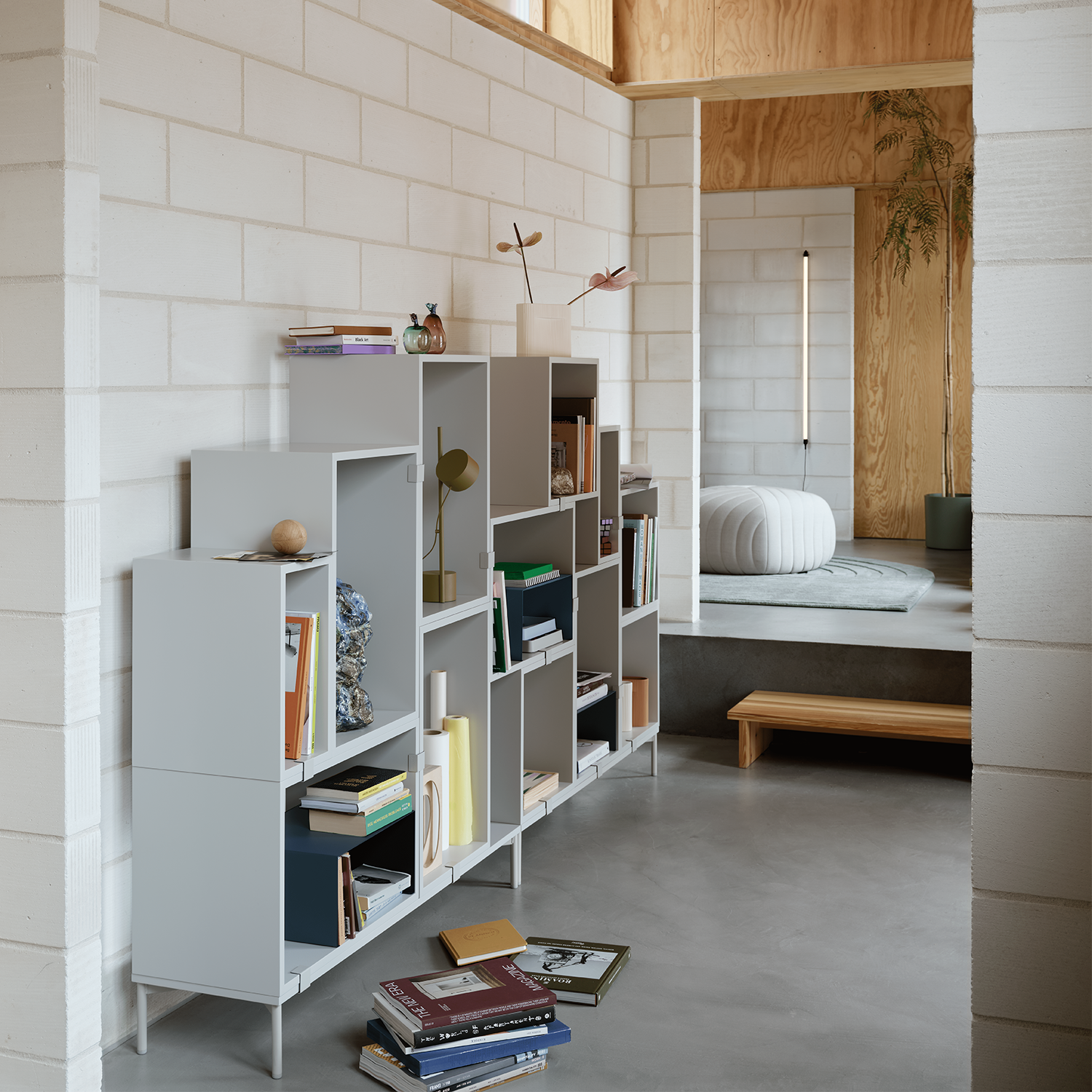 Stacked Storage System Bookcase Conf. 3