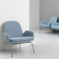 Era Lounge Chair Low Black Steel