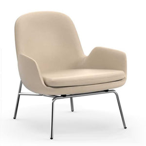 Era Lounge Chair Low Chrome - Beige - Ultra leather