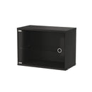 Display cabinet with swing glass door