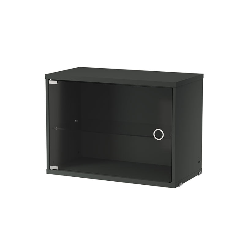 Display cabinet with swing glass door