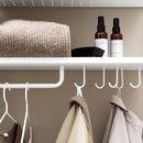 Hooks for metal shelves