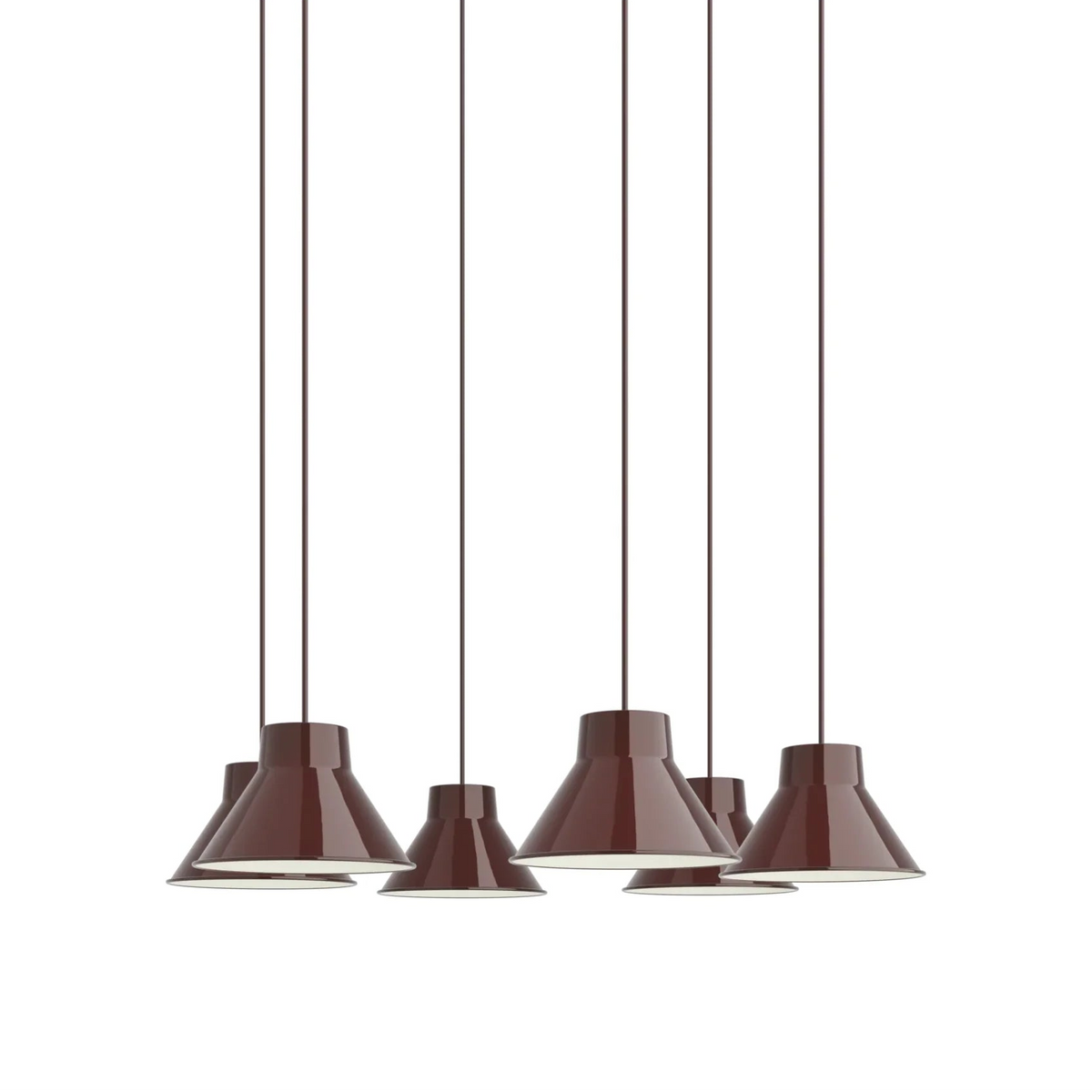 Top Pendant Cluster - Bianco / Rosso scuro