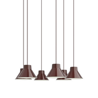 Top Pendant Cluster - Bianco / Rosso scuro