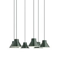 Top Pendant Cluster - Bianco / Verde scuro