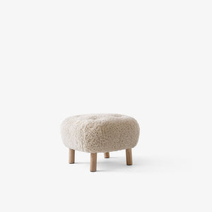 Pouf ATD1 - Oiled oak / Sheepskin Moonlight
