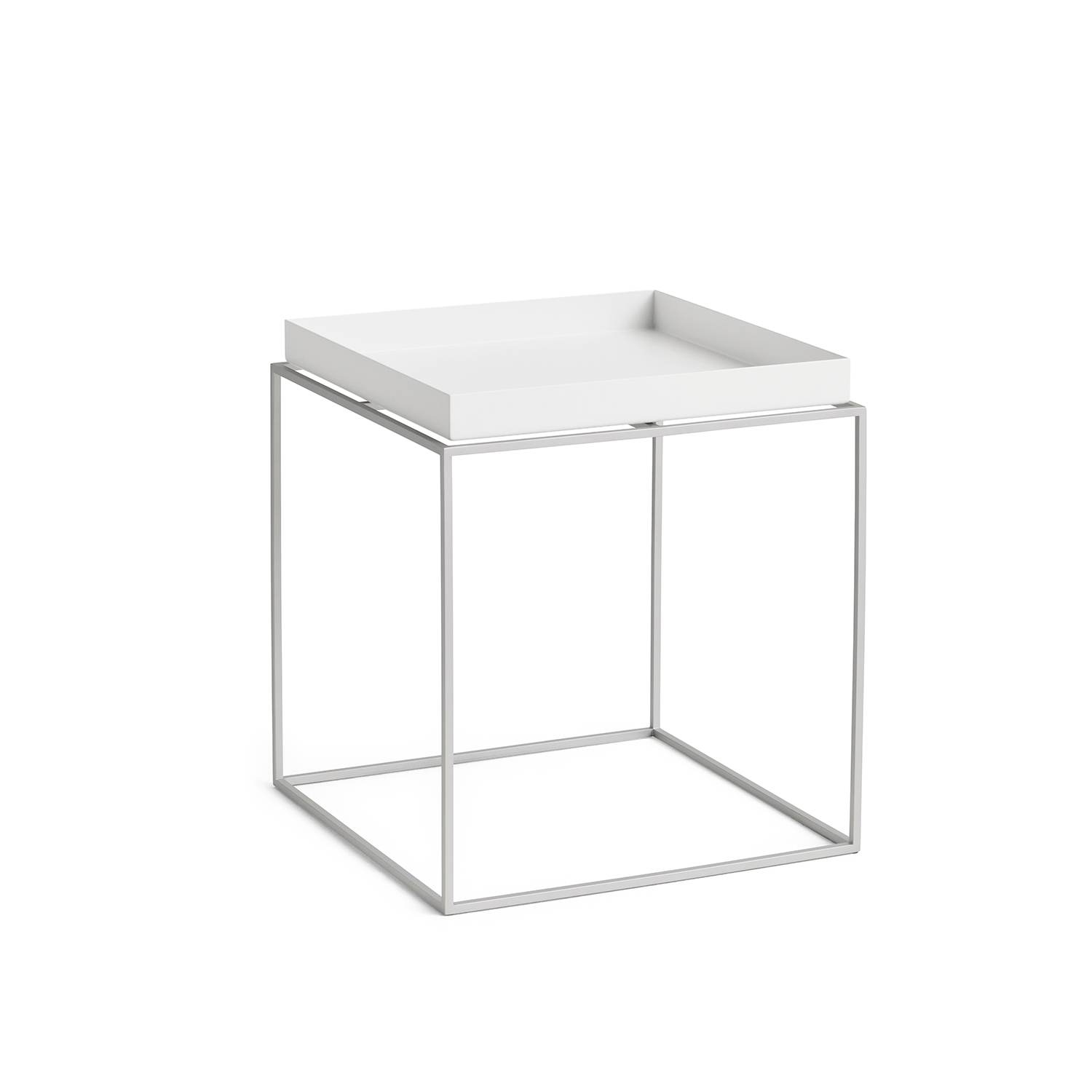 Tray Table M - Silver grey silicone coated steel base