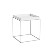 Tray Table M - Silver grey silicone coated steel base
