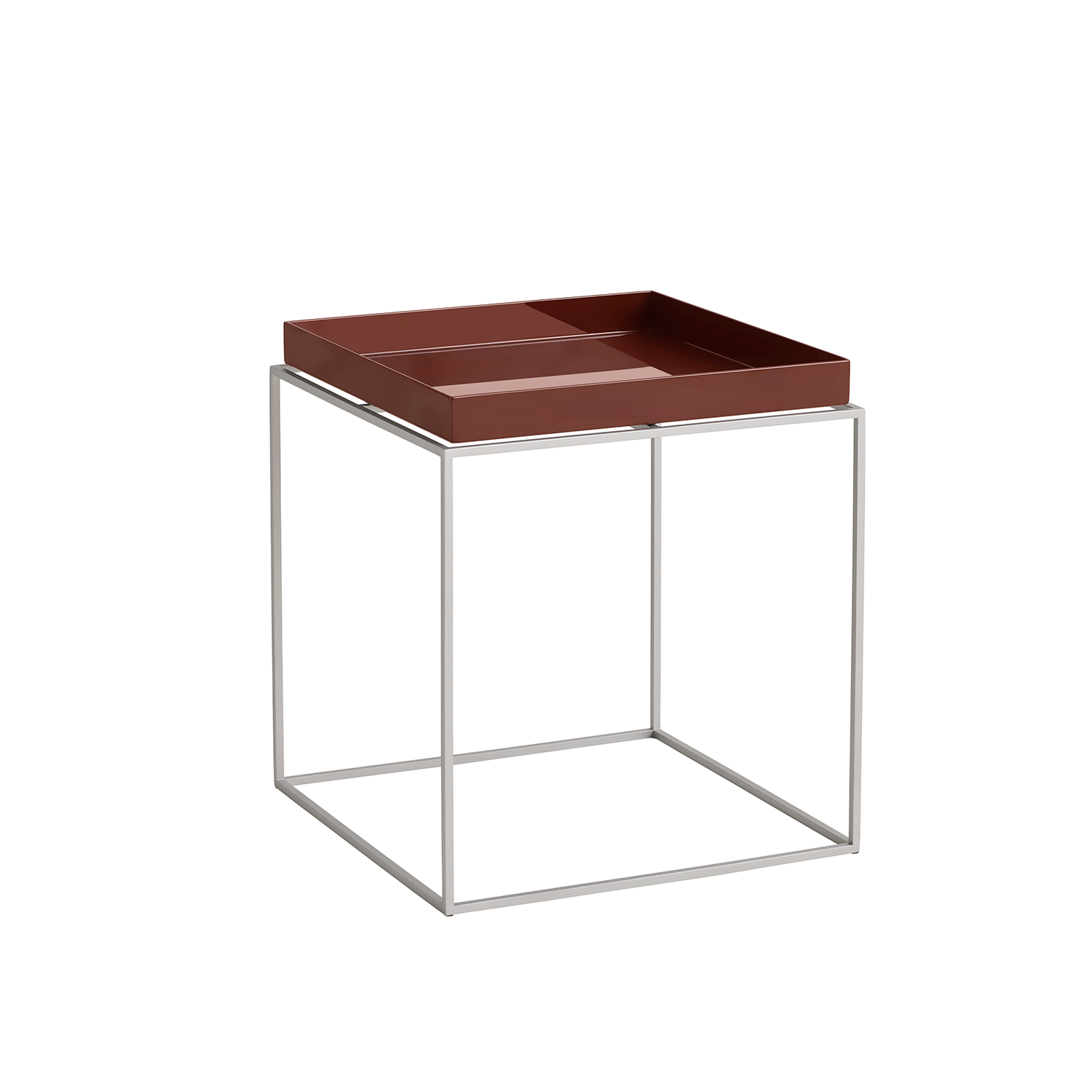 Tray Table M - Silver grey silicone coated steel base