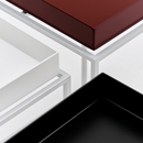 Tray Table S High - Silver grey silicone coated steel base