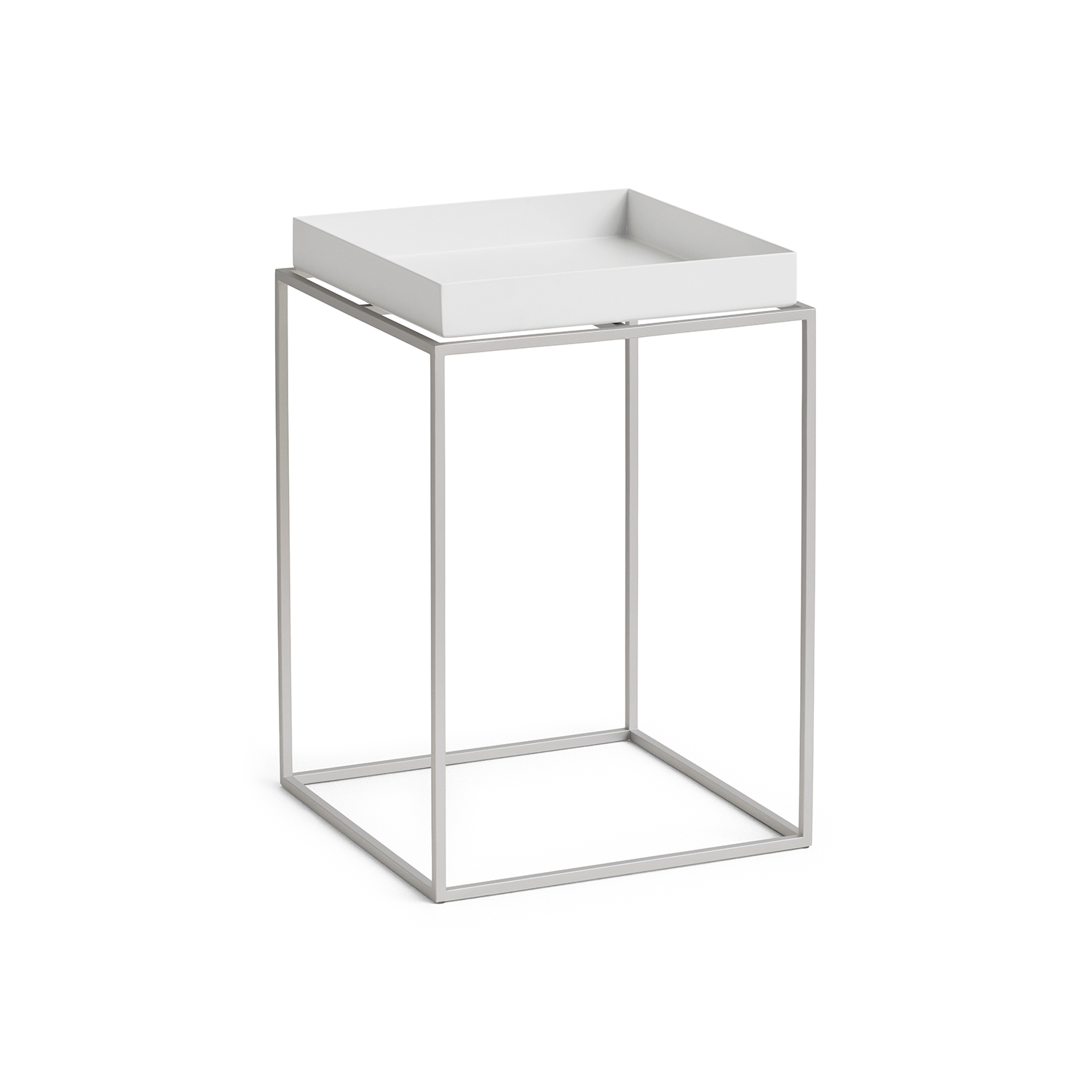 Tray Table S High - Silver grey silicone coated steel base