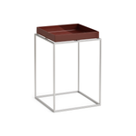 Tray Table S High - Silver grey silicone coated steel base