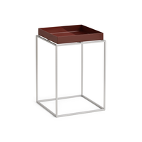 Tray Table S High - Silver grey silicone coated steel base