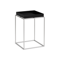 Tray Table S High - Silver grey silicone coated steel base