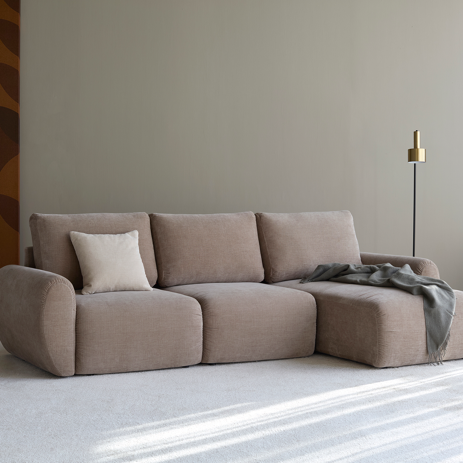 Norum divano letto con chaise longue